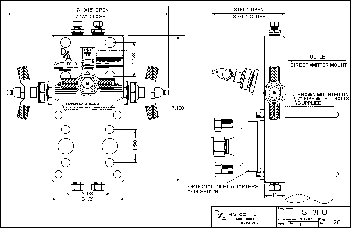 SF3FU Outline Drawing